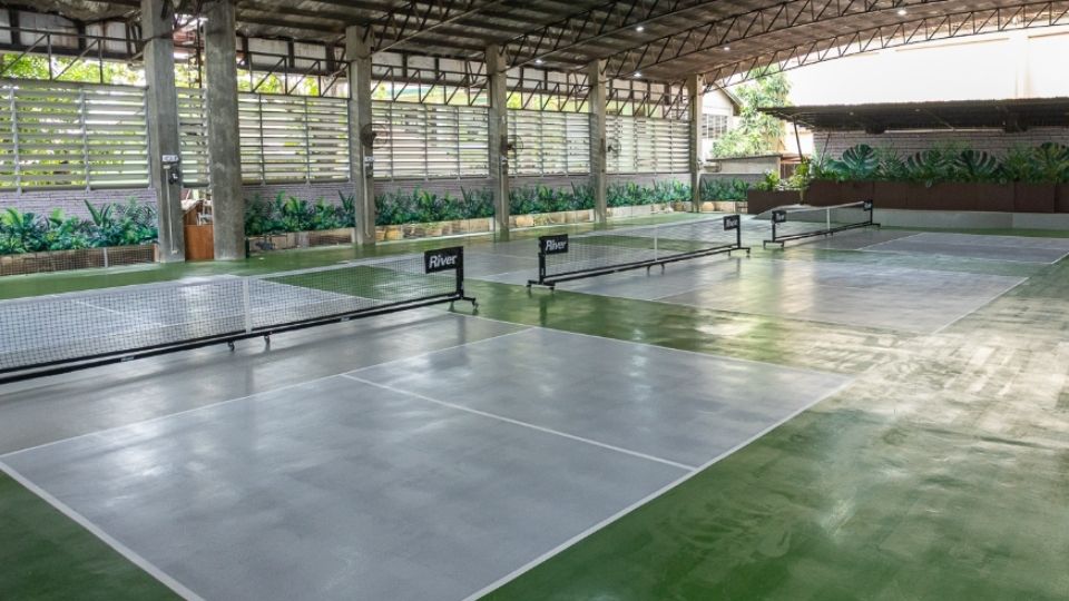 Orosia Pickleball Courts - full view of all three courts