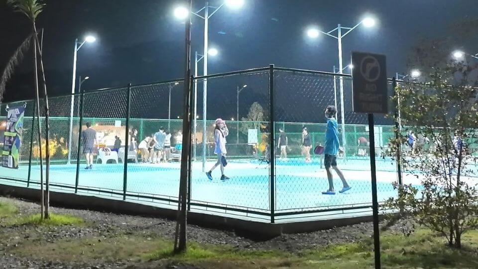 Pino Pickleball Courts in Talamban - dinkers and casual players playing at night