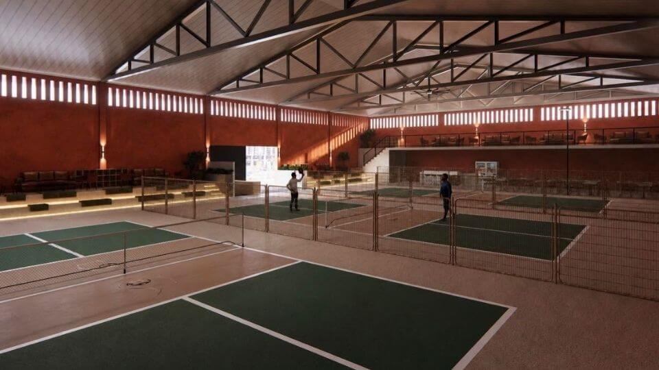 State of Mind Premium Pickleball court in Cebu - view from the back