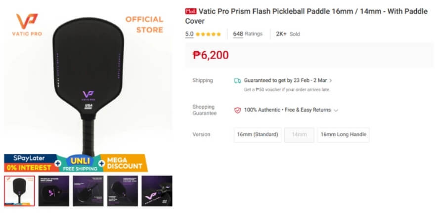 Vatic Pro Prism - intermediate paddle