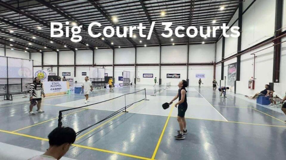 Warehouse Sports Club - Cebu pickleball court showing 3 big courts (main)