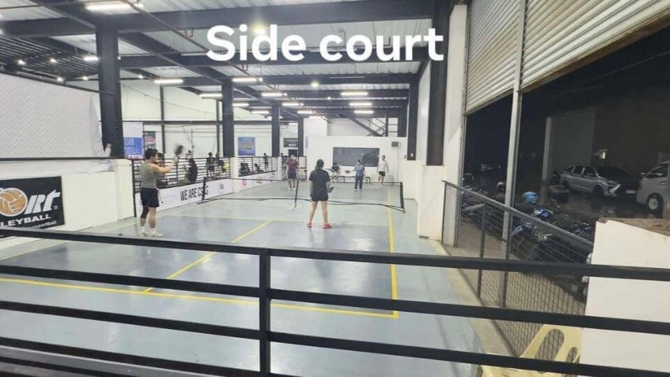 Warehouse Sports Club - Cebu pickleball court showing 1 side court